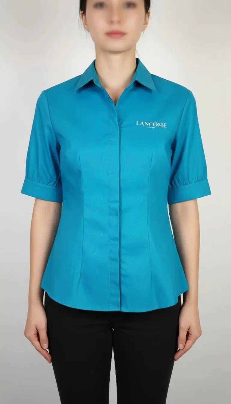 شومیز زنانه آبی فیروزه‌ای استوک کد ۶۳۴ | خنک، ساده و شیک مناسب سایز ۳۴ تا ۳۶