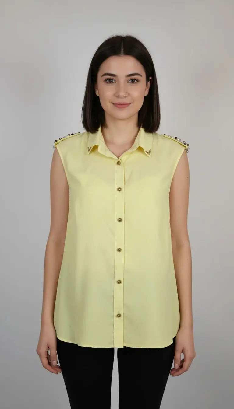 تاپ زنانه حریر استوک(ایراد دار )کد ۲۴۵ سایز ۳۸ با طراحی ساده و پارچه لطیف