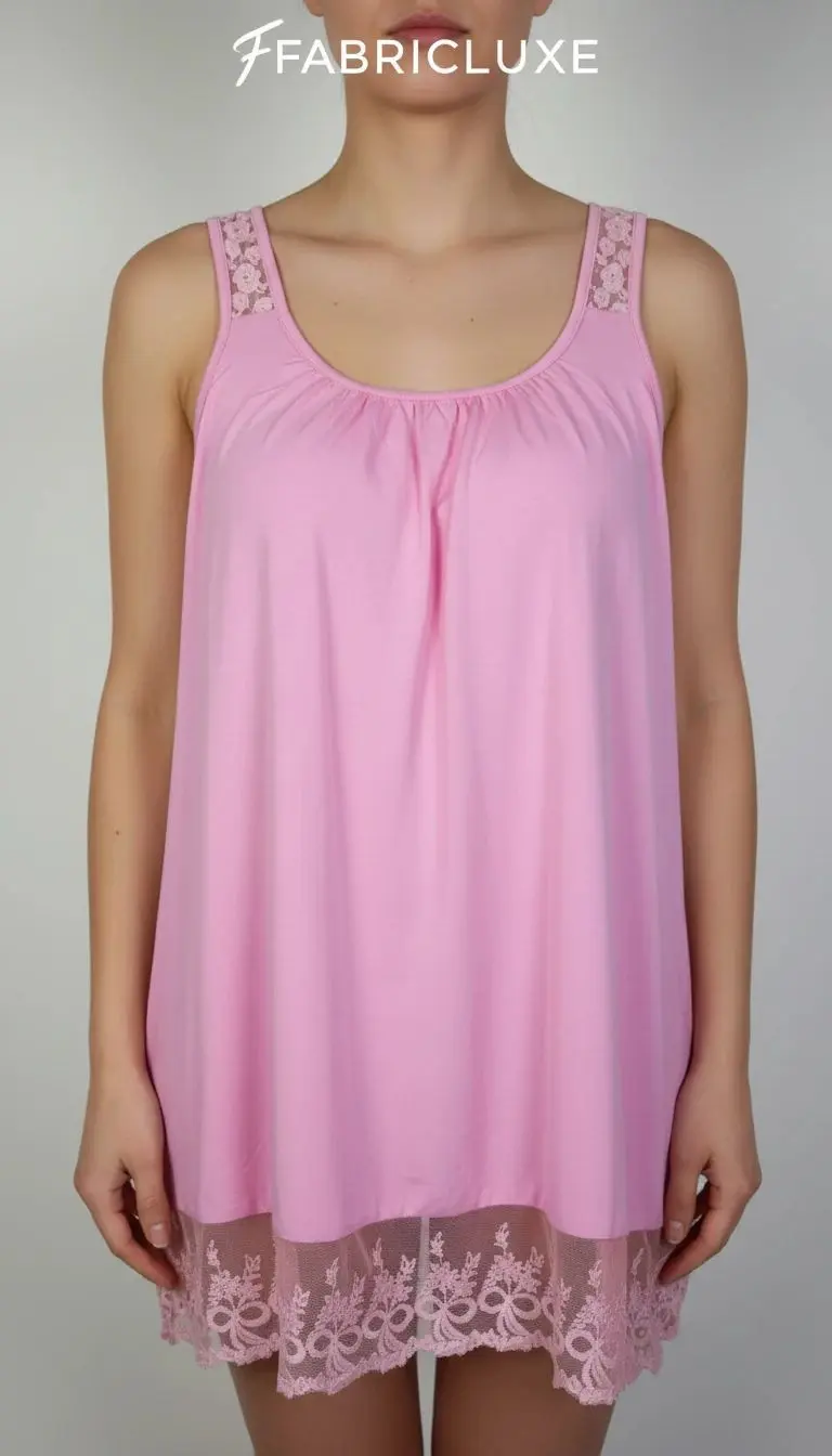 تاپ زنانه استوک سایز بزرگ کد ۱۲۸۵ | تاپ بدون‌آستین صورتی خنک، ریزش‌دار و راحت مناسب سایز ۴۸–۵۰ | زرماه گالری 💗✨