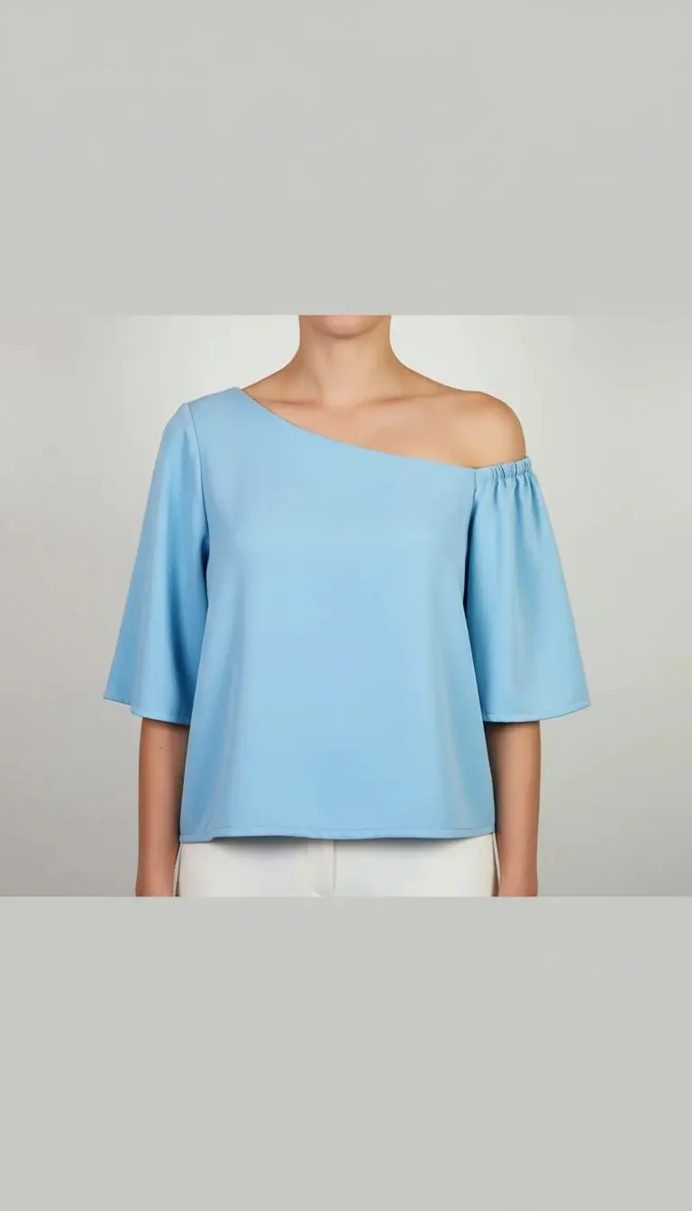 نیم‌تنه زنانه آبی استوک کد ۸ | نیم‌تنه سبک و خوش‌فرم Torio