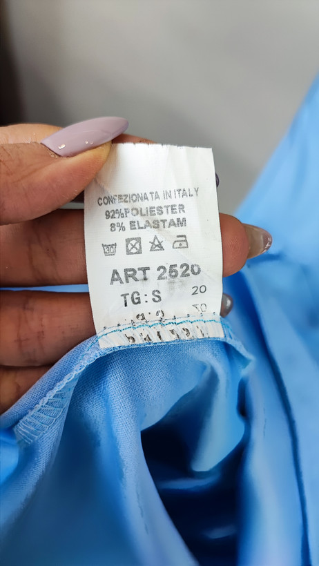 پیراهن مجلسی زنانه آبی روشن یقه ضربدری وارداتی کد