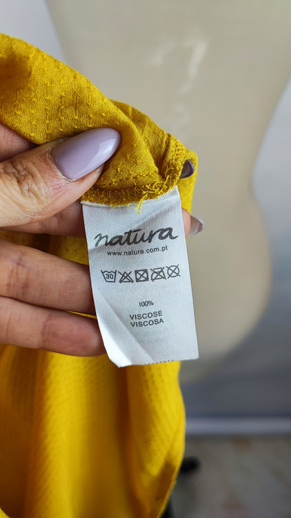 شومیز آستین سه ربع زنانه رنگ خردلی (زرد تیره) وارداتی کد ۳ * نمای تنخور: مدل شومیز نخی ساده و شیک مناسب استایل کژوال سایز ۴۸ و