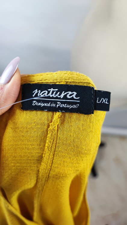 شومیز آستین سه ربع زنانه رنگ خردلی (زرد تیره) وارداتی کد ۳ * نمای تنخور: مدل شومیز نخی ساده و شیک مناسب استایل کژوال سایز ۴۸ و