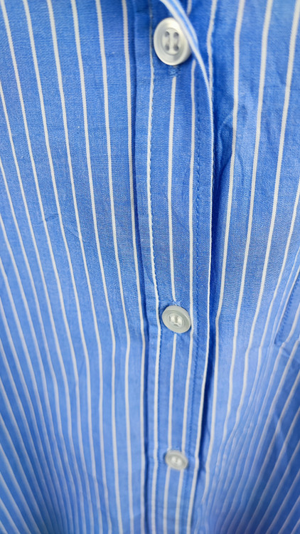 شومیز زنانه آبی راه راه برند Anko استوک اروپایی گرید A مناسب استایل کژوال و رسمی