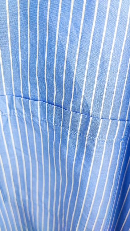 شومیز زنانه آبی راه راه برند Anko استوک اروپایی گرید A مناسب استایل کژوال و رسمی