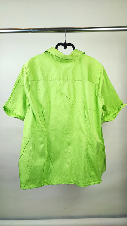 شومیز زنانه سایز بزرگ استوک برند C.J. Banks رنگ سبز روشن آستین کوتاه کد ۲۱۴۴ وارداتی