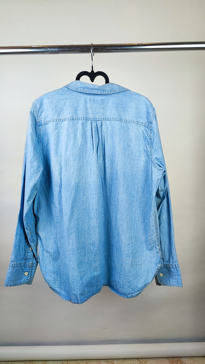 شومیز جین زنانه آبی روشن برند جی کرو J.Crew آستین بلند کد ۱۴۰۲ وارداتی استوک اروپایی