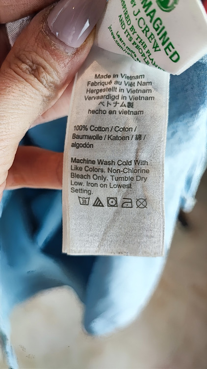 شومیز جین زنانه آبی روشن برند جی کرو J.Crew آستین بلند کد ۱۴۰۲ وارداتی استوک اروپایی