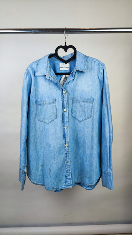 شومیز جین زنانه آبی روشن برند جی کرو J.Crew آستین بلند کد ۱۴۰۲ وارداتی استوک اروپایی