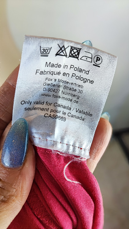 تیشرت زنانه صورتی برند FOX'S استوک اروپایی وارداتی تولید لهستان مناسب استایل روزمره