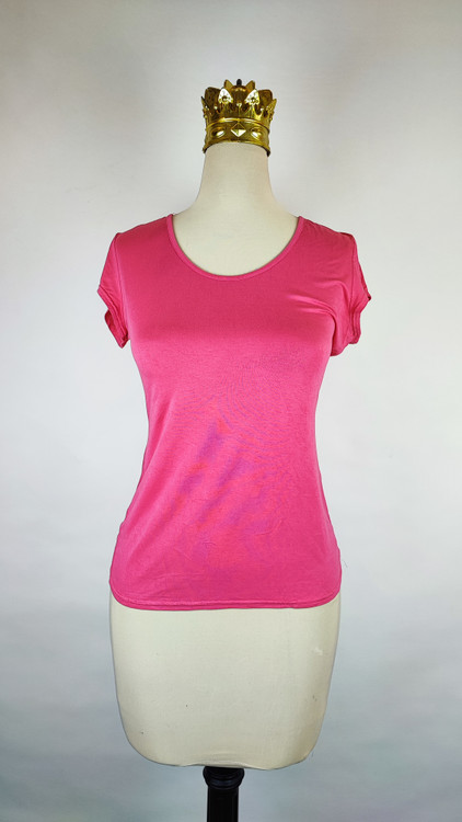 تیشرت زنانه صورتی برند FOX'S استوک اروپایی وارداتی تولید لهستان مناسب استایل روزمره