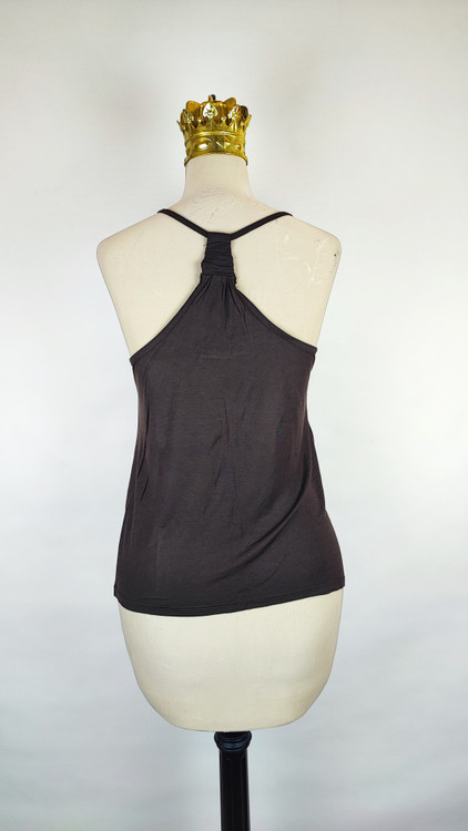 تاپ بندی زنانه قهوهای سوخته برند Wet Seal استوک وارداتی مناسب استایل راحتی و زیر کت