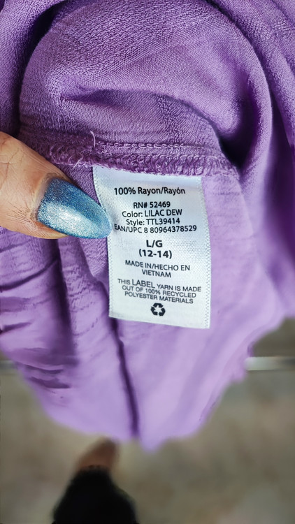 شومیز زنانه مجلسی برند Time and Tru رنگ بنفش روشن یاسی کد ۲۲۵۶ استایل آزاد و خنک