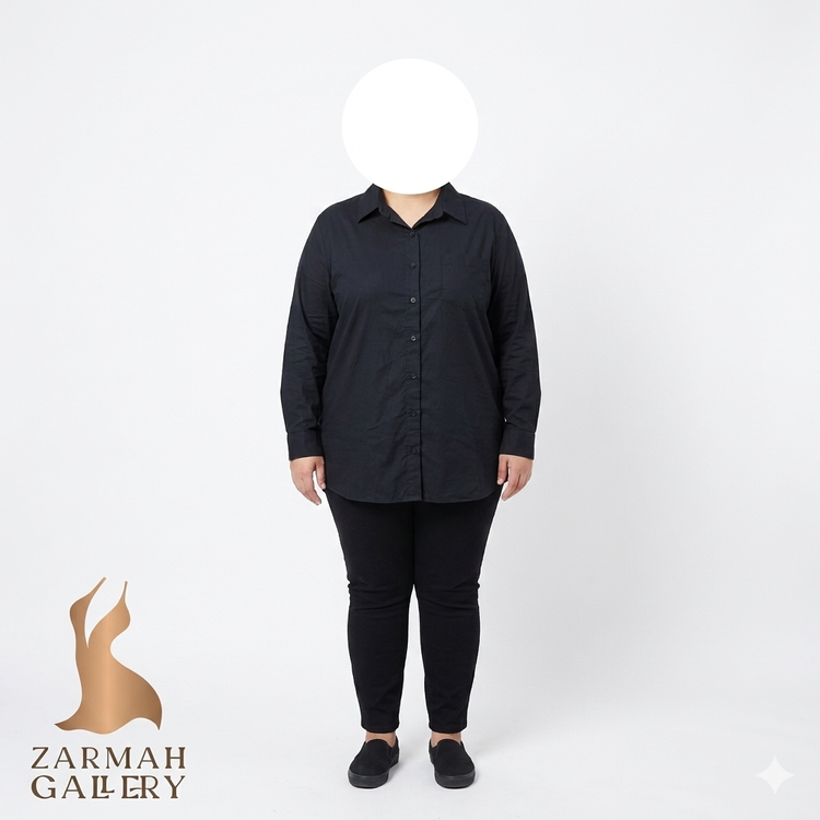 شومیز زنانه مشکی سایز بزرگ برند Dotti استوک وارداتی کد ۱۹۶۳ جنس ۱۰۰٪ پنبه