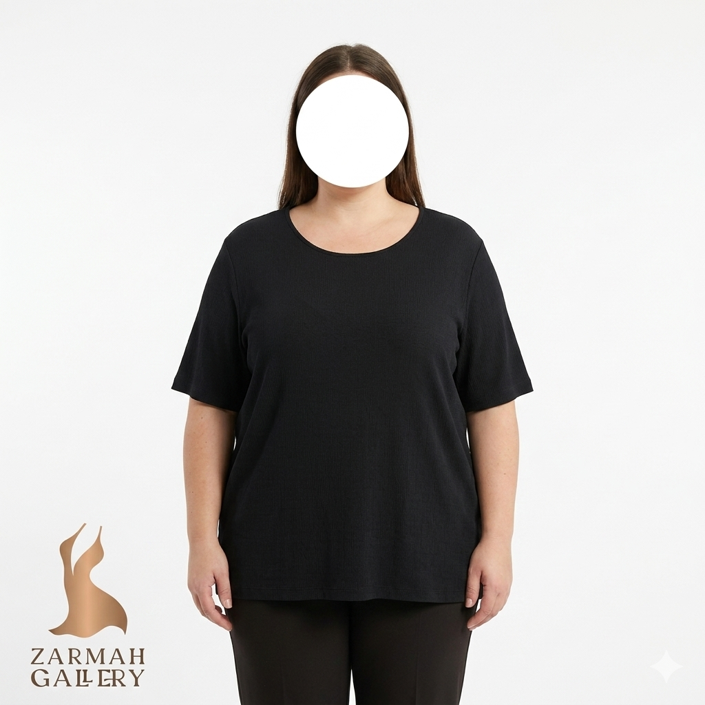 تیشرت مشکی سایزبزرگ زنانه برند جونز نیویورک استوک وارداتی کد ۲۰۷۲ مناسب استایل روزمره