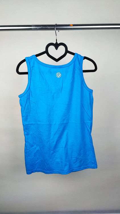 تاپ زنانه آبی کاربنی برند اودکا طرح شیر سفید مناسب استایل اسپرت و روزمره