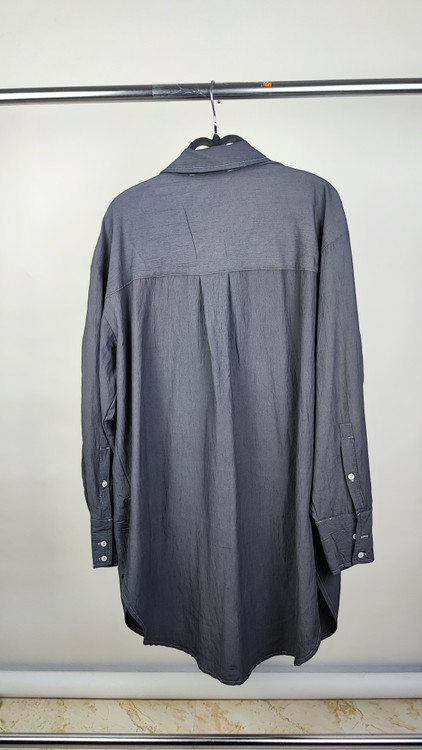 شومیز بلند زنانه سایز بزرگ برند دسیجوبا رنگ زغالسنگی گرید A مناسب استایل اسپرت و کژوال