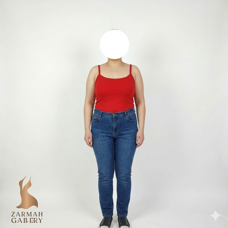 تاپ قرمز زنانه وارداتی استوک بند سوزنی با تنخور عالی و پارچه لطیف گرید A فروشگاه زرماه گالری