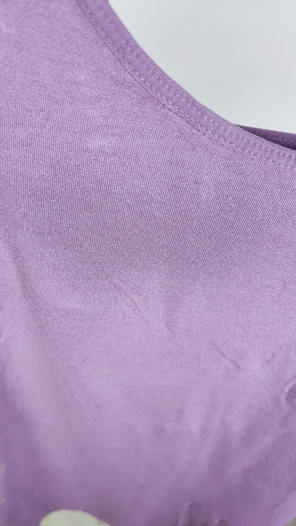 تاپ بندی زنانه استوک خارجی برند کرکلند رنگ بنفش یاسی ملانژ مناسب زیر مانتو و خانگی