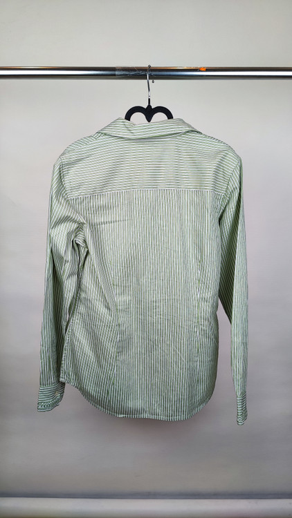 شومیز زنانه استوک برند جونز نیویورک رنگ سبز ملایم راه راه ۱۰۰ درصد پنبه مدل کلاسیک