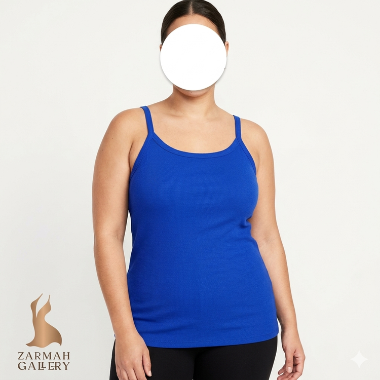 تاپ بنددار زنانه برند اولد نیوی (Old Navy) آبی رنگ جنس نخی مناسب سایز ۴۰-۴۲ استوک وارداتی