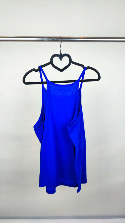 تاپ بنددار زنانه برند اولد نیوی (Old Navy) آبی رنگ جنس نخی مناسب سایز ۴۰-۴۲ استوک وارداتی