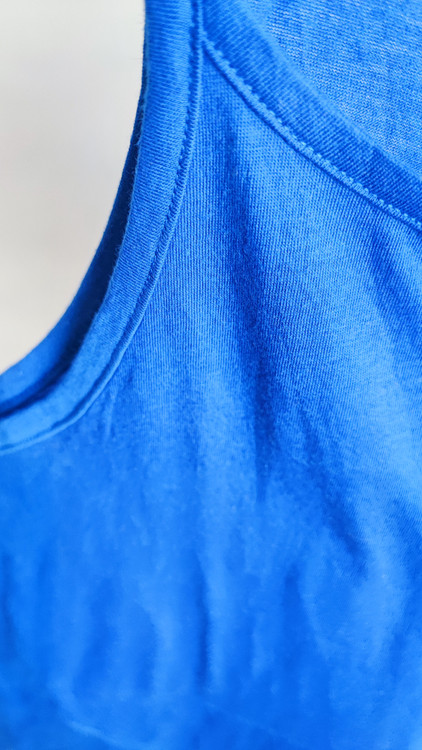 تاپ بنددار زنانه برند اولد نیوی (Old Navy) آبی رنگ جنس نخی مناسب سایز ۴۰-۴۲ استوک وارداتی