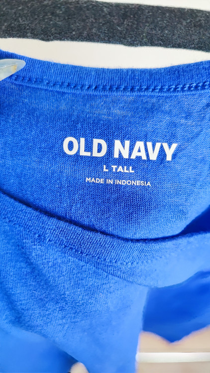 تاپ بنددار زنانه برند اولد نیوی (Old Navy) آبی رنگ جنس نخی مناسب سایز ۴۰-۴۲ استوک وارداتی