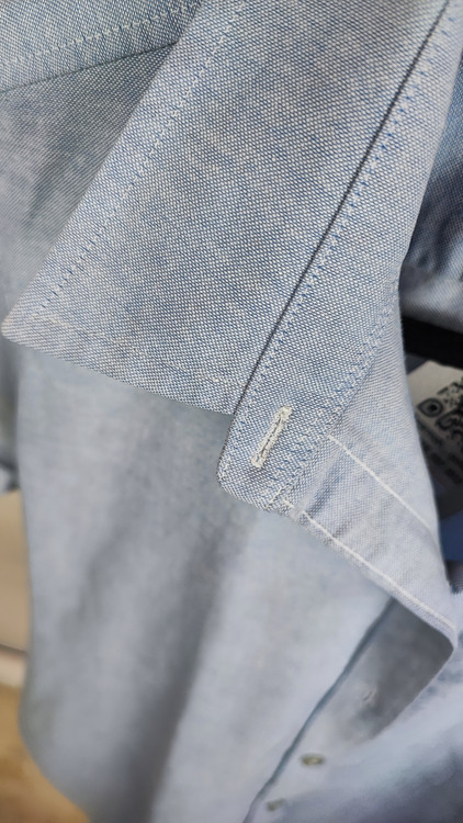 شومیز آستین کوتاه زنانه استوک وارداتی برند Becky Thatcher رنگ آبی روشن گرید C مناسب سایز ۳۸ و ۴۰ مدل کلاسیک