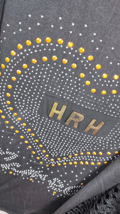 شومیز مشکی زنانه نگیندار برند استوک با رویه آستین گیپور ظریف سایز ۳۸ ۴۰