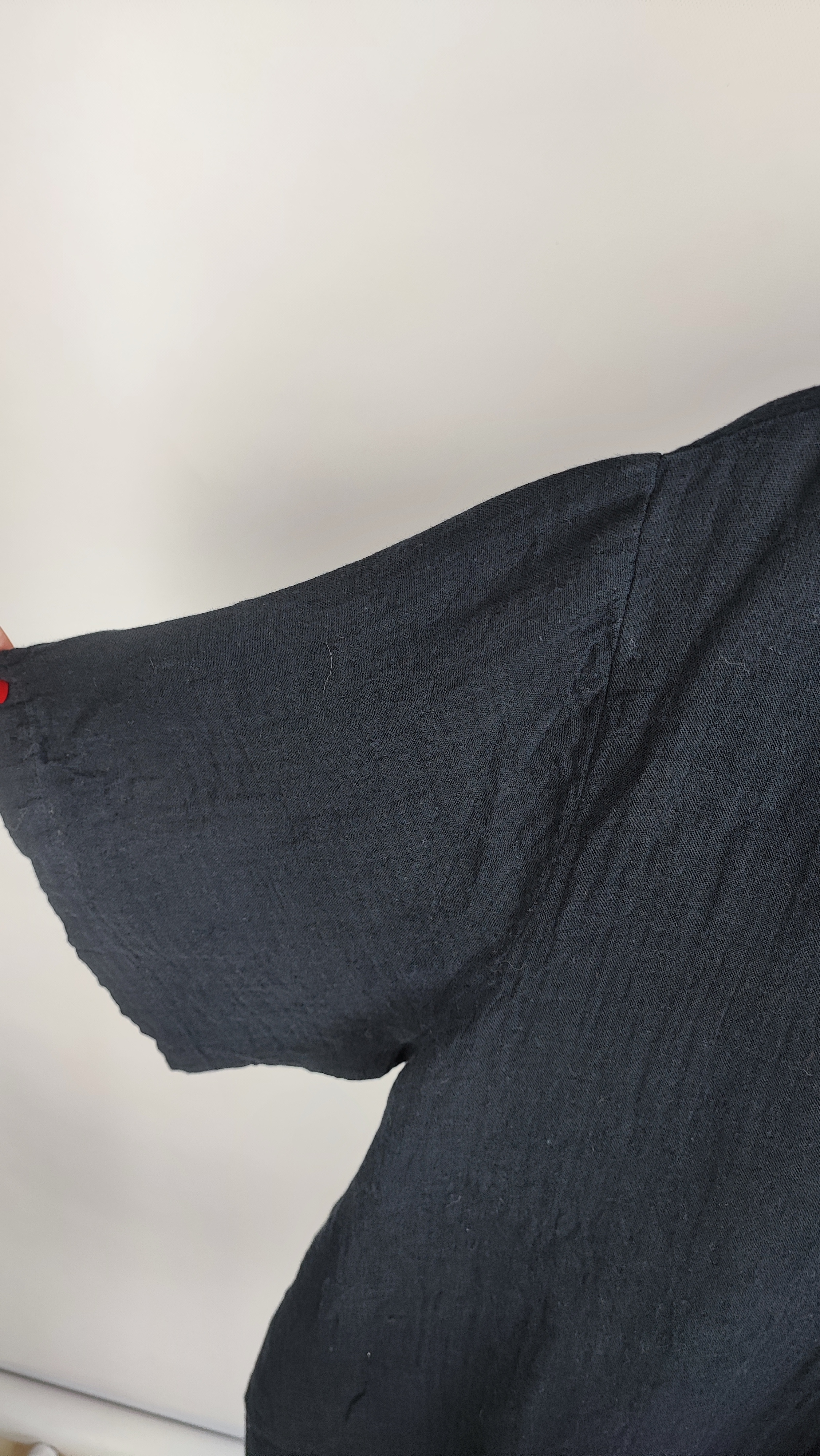 شومیز آستین کوتاه زنانه سایز بزرگ برند Old Navy رنگ مشکی جنس نخی مناسب استایل روزمره و تابستانی