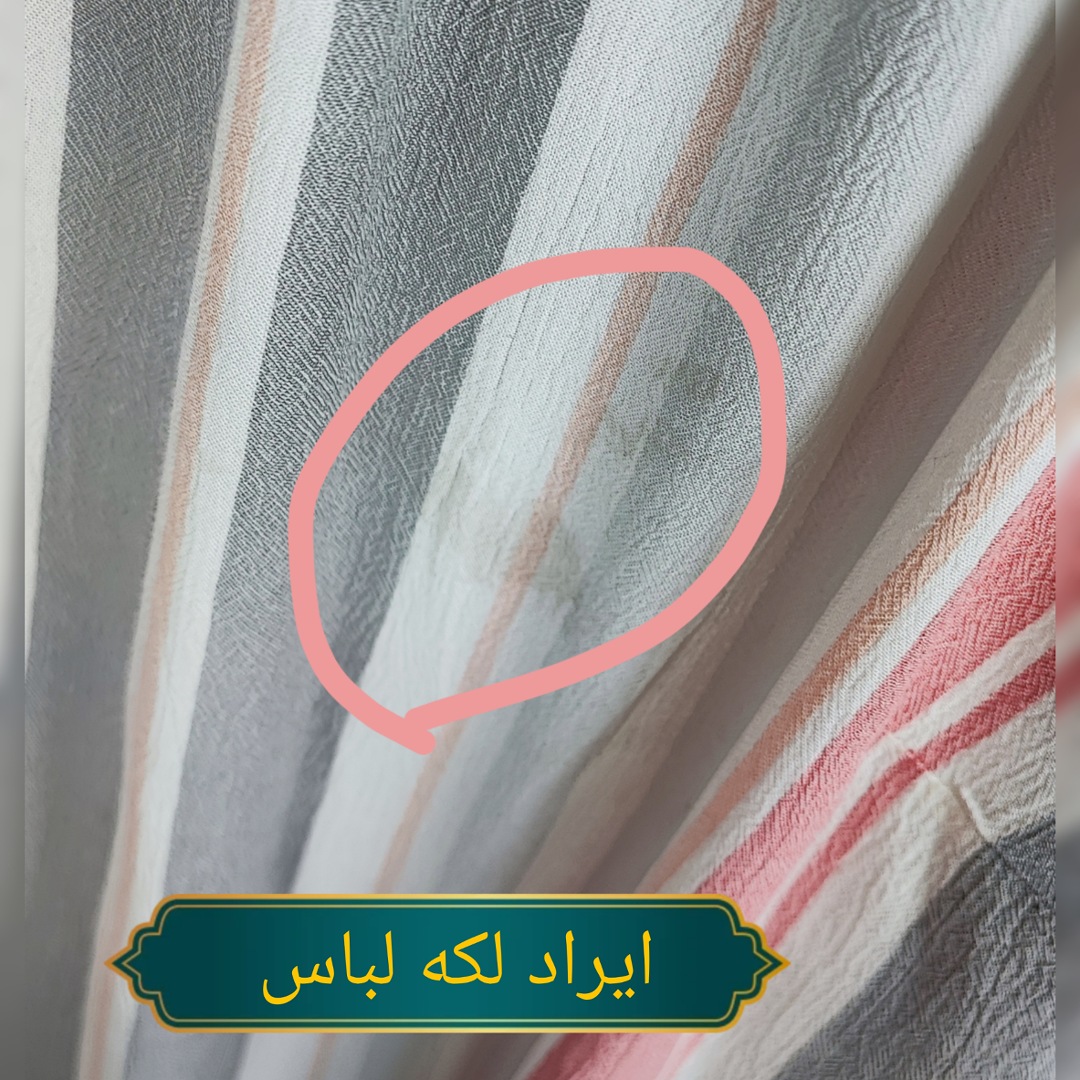 تاپ زنانه سایزبزرگ برند خارجی تورید رنگ راه راه صورتی و طوسی استوک وارداتی زرماه گالری