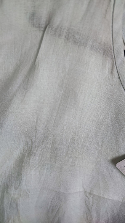 شومیز زنانه آستین کوتاهِ کتان برند ویلی اسمیت رنگ سبز نعنایی روشن، مناسب سایز ۴۲-۴۴، استوک گرید B.