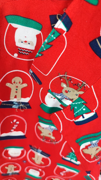 ست شومیز و شلوار راحتی زنانه قرمز طرح کریسمس برند Brilliant Basics وارداتی سایز بزرگ