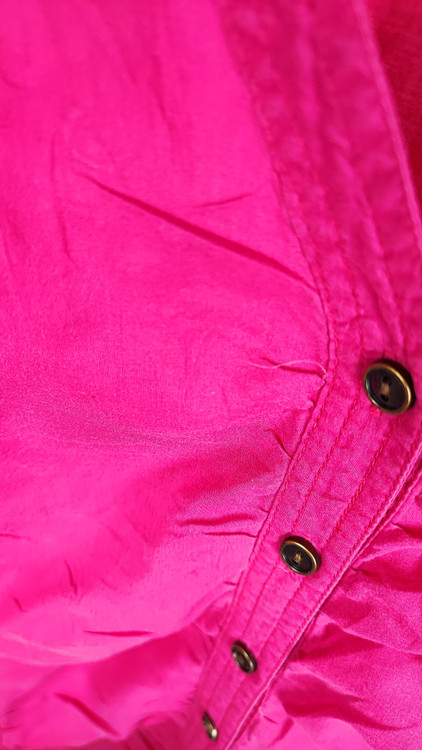 شومیز زنانه سایز بزرگ استوک وارداتی برند Faded Glory رنگ صورتی سرخابی کد ۲۲۸۵ جنس نخی