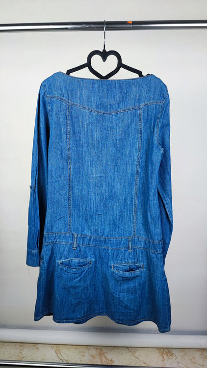 شومیز جین زنانه آبی برند بلانکو استوک اروپایی کد ۱۵۰۷ مناسب استایل اسپرت و روزمره