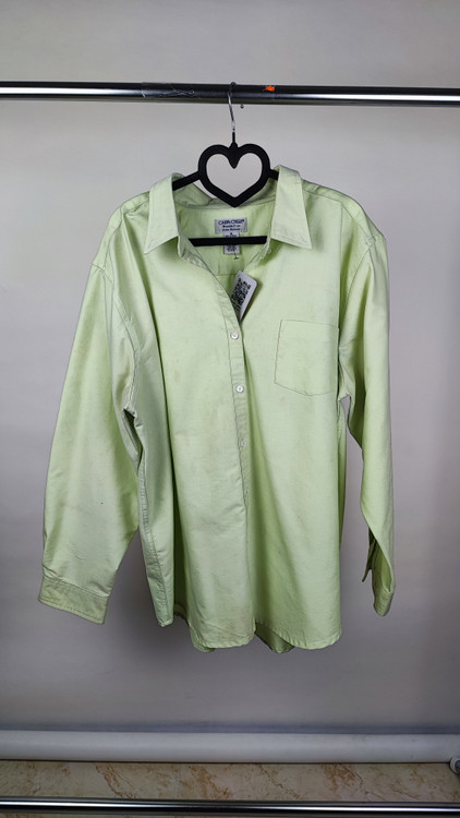 شومیز زنانه پلاس سایز برند کابین کریک استوک وارداتی رنگ لیمویی روشن مناسب سایز ۵۲ و