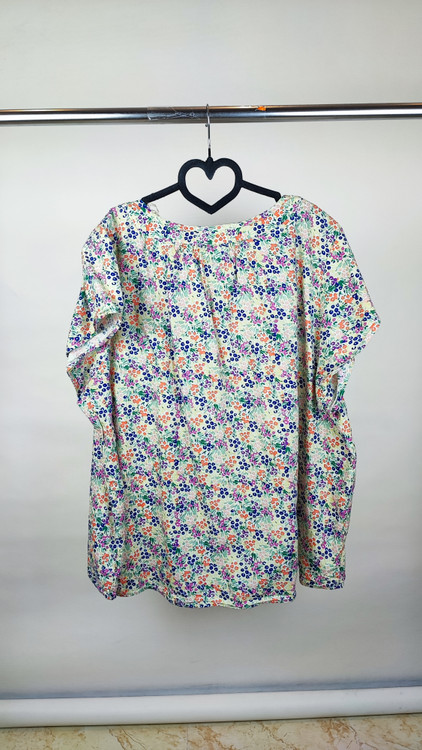 شومیز زنانه سایزبزرگ مارکدار برند St. John's Bay طرح گلدار رنگی با یقه هفت مدل جدید