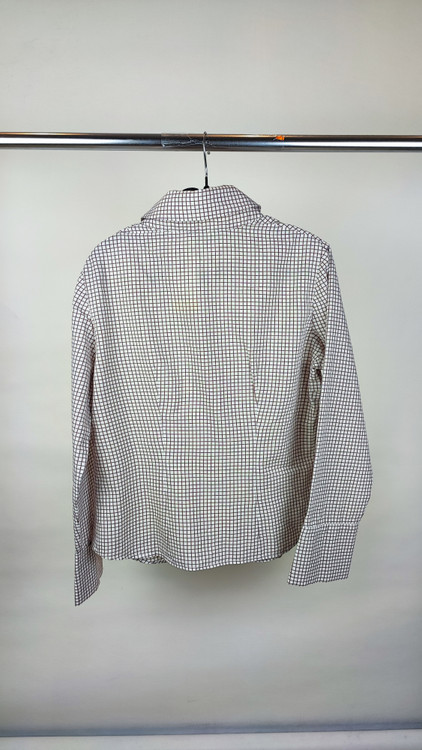 شومیز زنانه چهارخانه ریز رنگ روشن وارداتی استوک درجه یک مناسب استایل کژوال و رسمی