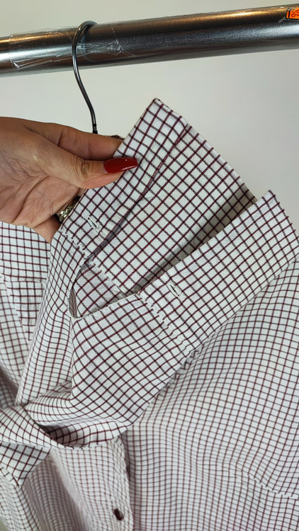 شومیز زنانه چهارخانه ریز رنگ روشن وارداتی استوک درجه یک مناسب استایل کژوال و رسمی