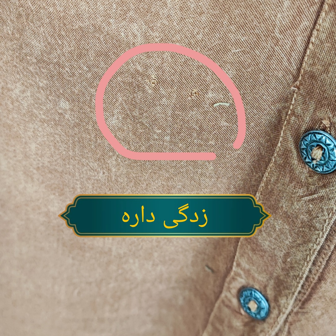شومیز زنانه قهوهای خردلی مدل ریشدار وارداتی استوک کد ۲۲۲۴ مناسب استایل بوهمیان و کژوال