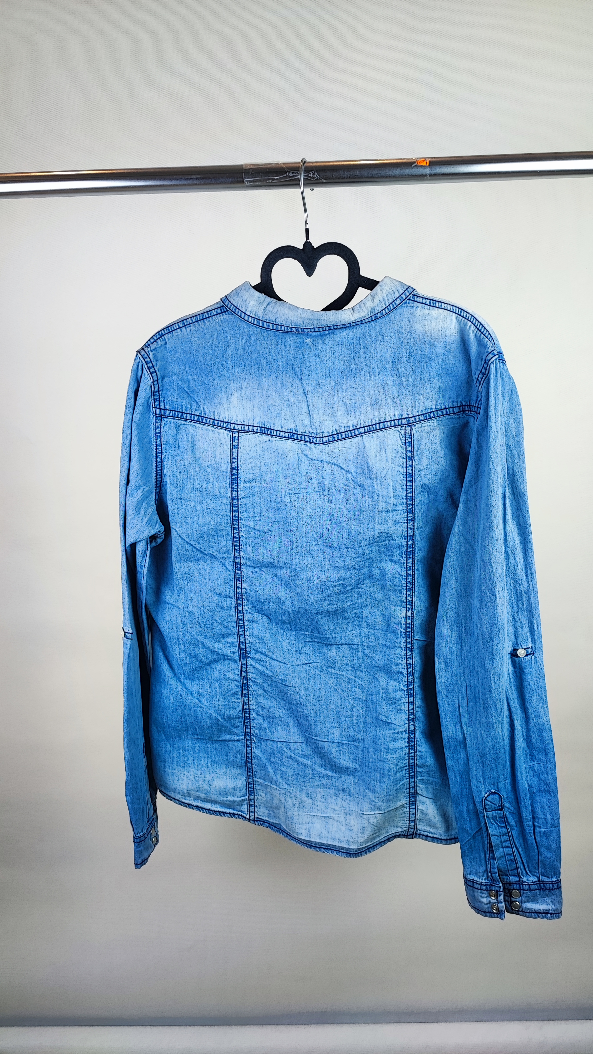 شومیز جین روشن زنانه برند Highway Jeans استوک وارداتی بنگلادش دارای دو جیب روی سینه کد