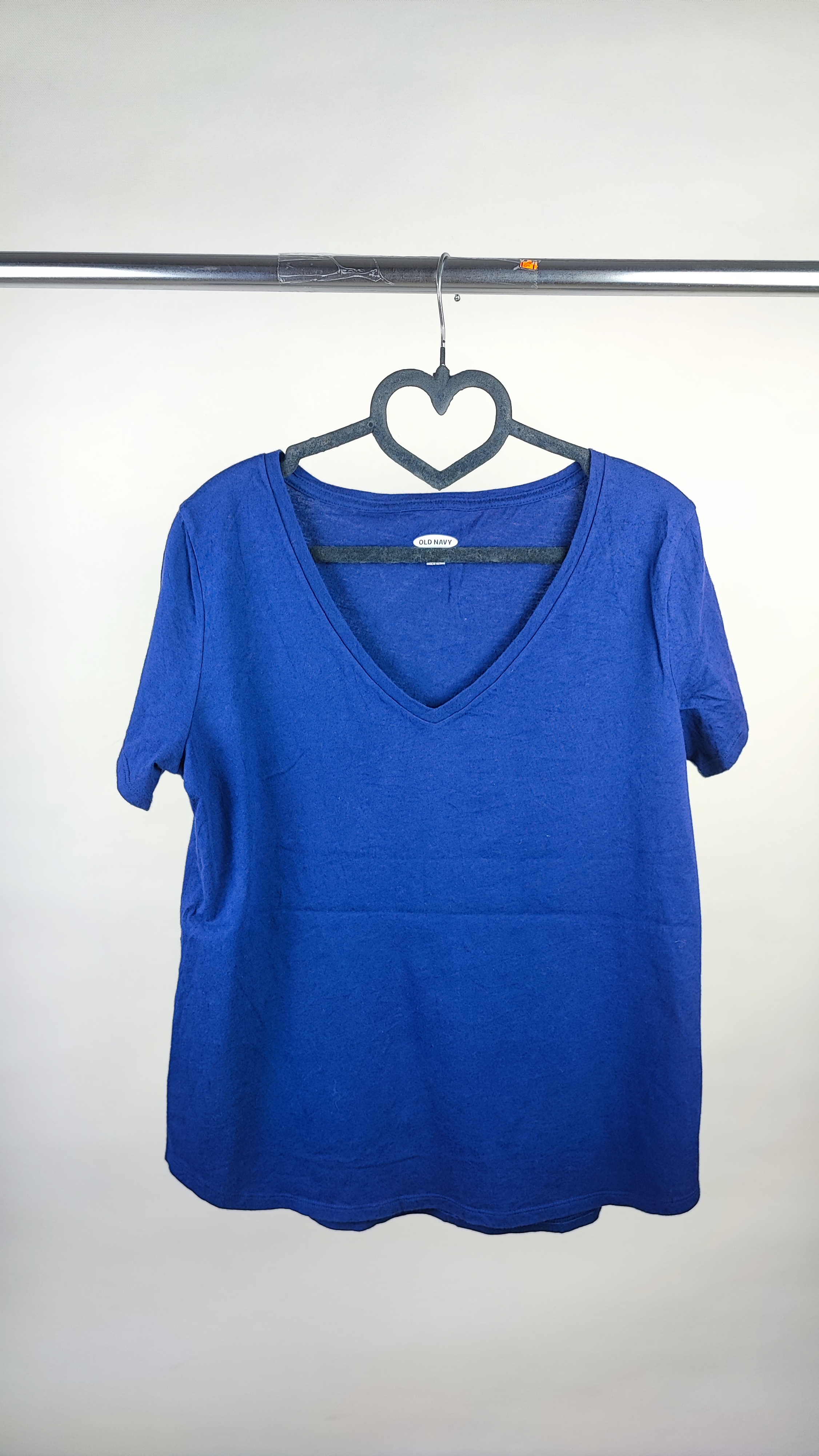 تیشرت زنانه استوک وارداتی برند اولد نیوی مدل اوریویر (EveryWear) رنگ آبی یقه هفت