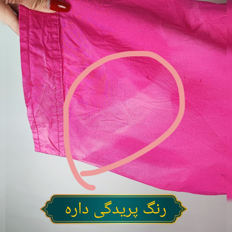 شومیز آستین سه ربع زنانه سایز بزرگ رنگ سرخابی برند St. John's Bay اورجینال استوک اقتصادی
