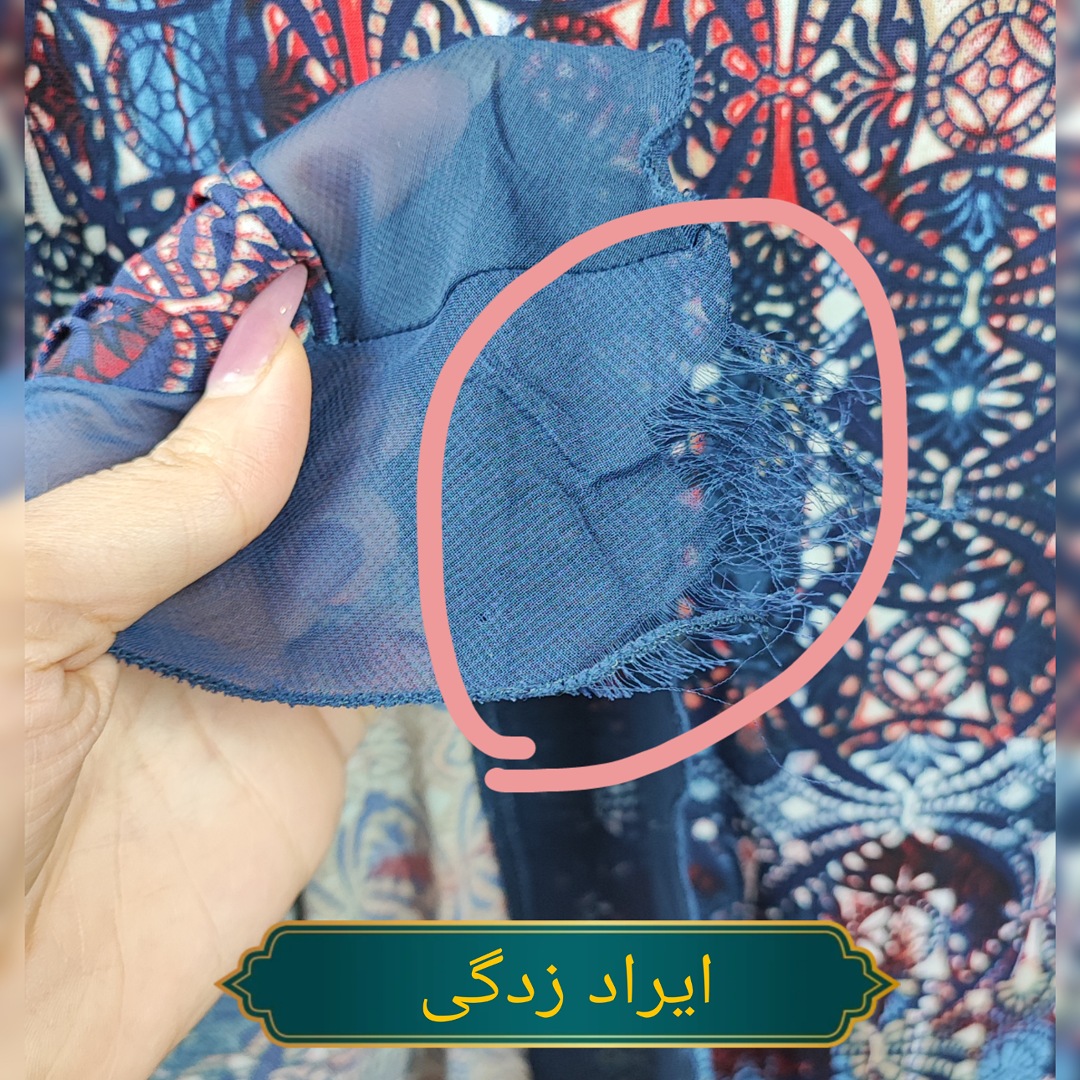 شومیز زنانه سایز بزرگ برند کیتو Cato طرحدار سرمهای و زرشکی وارداتی استوک با لبه حریر