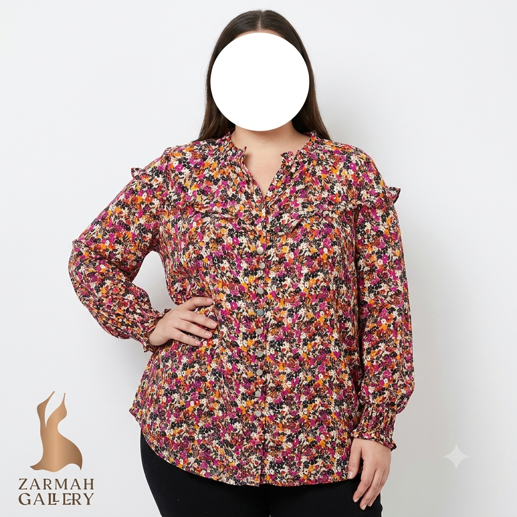 شومیز زنانه وارداتی استوک با قیمت حراجی مناسب استفاده روزمره یا در منزل سایز ۴۶ و