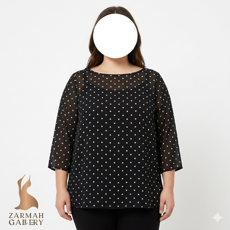شومیز زنانه وارداتی استوک با طراحی مدرن و شیک مناسب استایل روزمره و دورهمی سایز 38.40