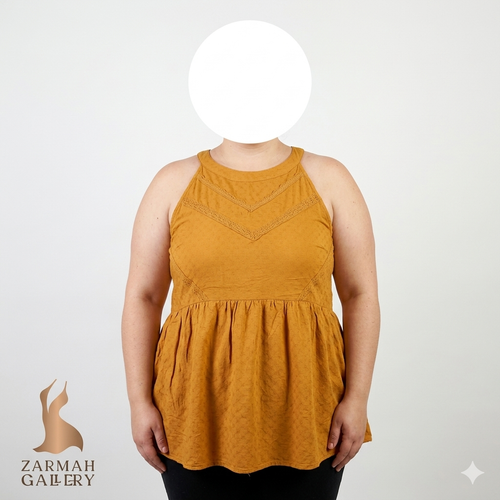 تاپ زنانه سایز بزرگ وارداتی استوک مدل خنک و کژوال مناسب استایل روزمره سایز 48.50