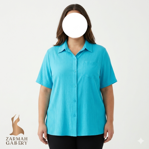 شومیز زنانه سایز بزرگ وارداتی طرحدار با رنگبندی جذاب مناسب استایل روزمره و راحتی