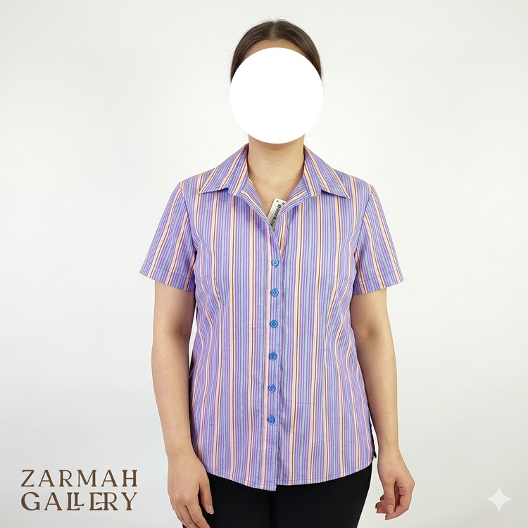 شومیز زنانه وارداتی استوک مدل شیک و جذاب مناسب استایل کژوال و رسمی سایز مدیوم